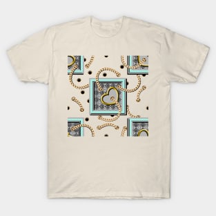 Gold hearts and chains T-Shirt